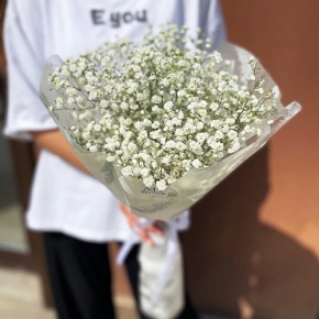 Букет из 5 белых гипсофил в Зарайске