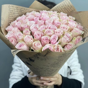 Букет из 51 пастельной розы (40 см) в Зарайске