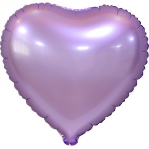 Сердце сиреневое фольгированный шар с гелием (45 см) в Зарайске