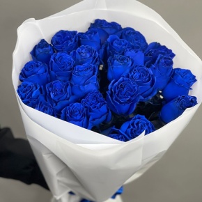 25 синих роз Эквадор (60 см) в Зарайске