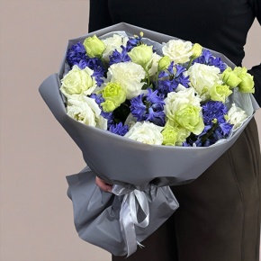 Букет из ароматных гиацинтов и эустом в Зарайске