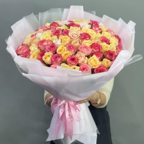 Букет из 101 розы  микс (70 см) в Зарайске