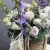 Композиция в сумке "Вдохновение" из дельфиниума, георгин, маттиол, гладиолусов и эустом в Зарайске Композиция в сумке "Вдохновение" из дельфиниума, георгин, маттиол, гладиолусов и эустом в Зарайске