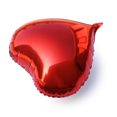 Сердце красное фольгированный шар с гелием (45 см) в Зарайске