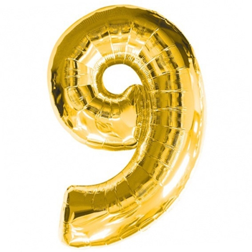 Шар гелиевый цифра 9 (40х102 см) в Зарайске